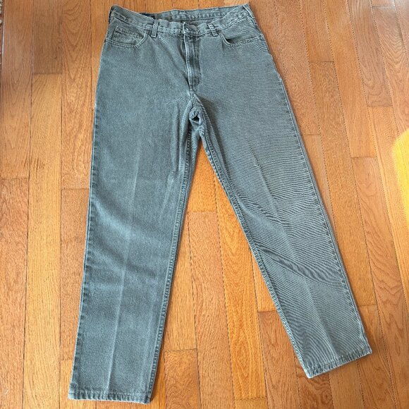 Lands End Square Rigger Denim Jeans Mens 36 x 32 Cotton Stonewashed Gray - Picture 1 of 8